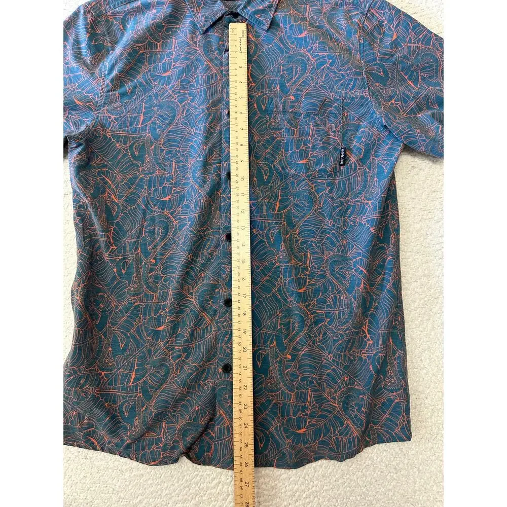 Baja Llama Mens Shorts Size Sleeve Button Down Shirt Large